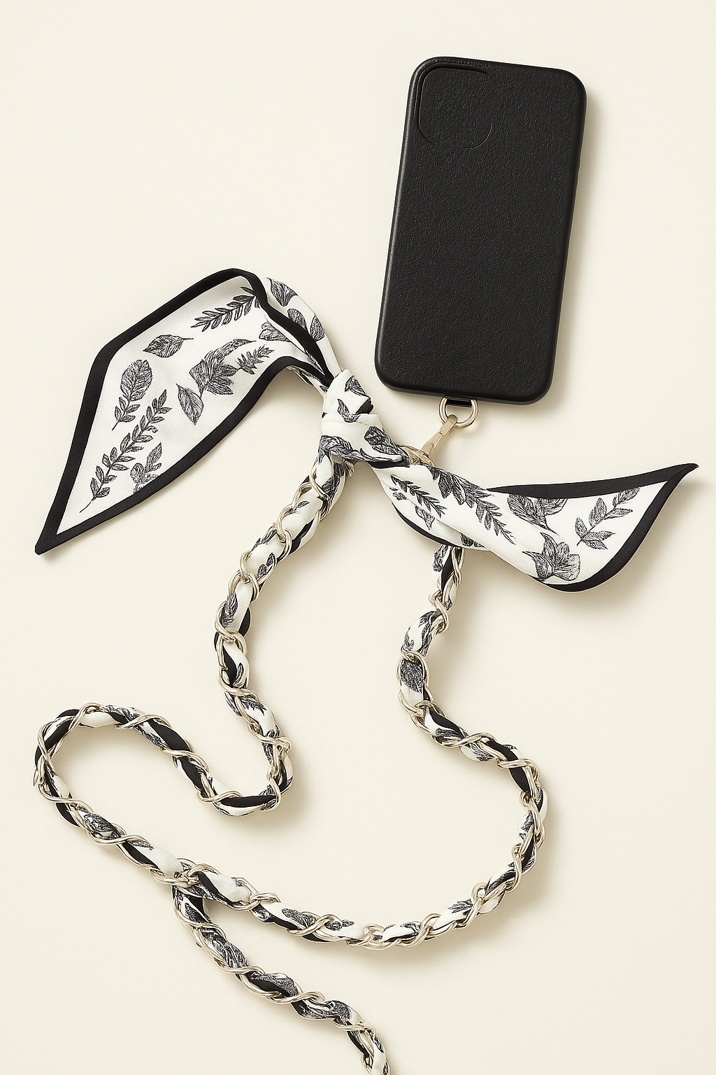 Silk Noir Crossbody Phone Chain