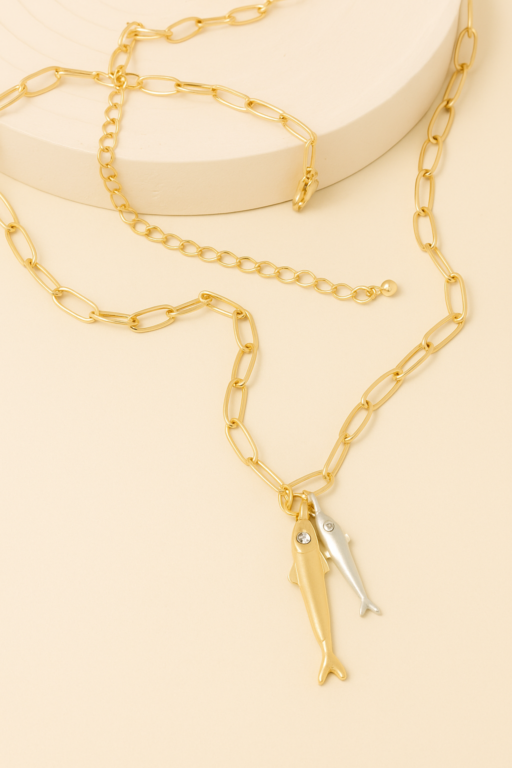 Fortuna Duo Fish Necklace