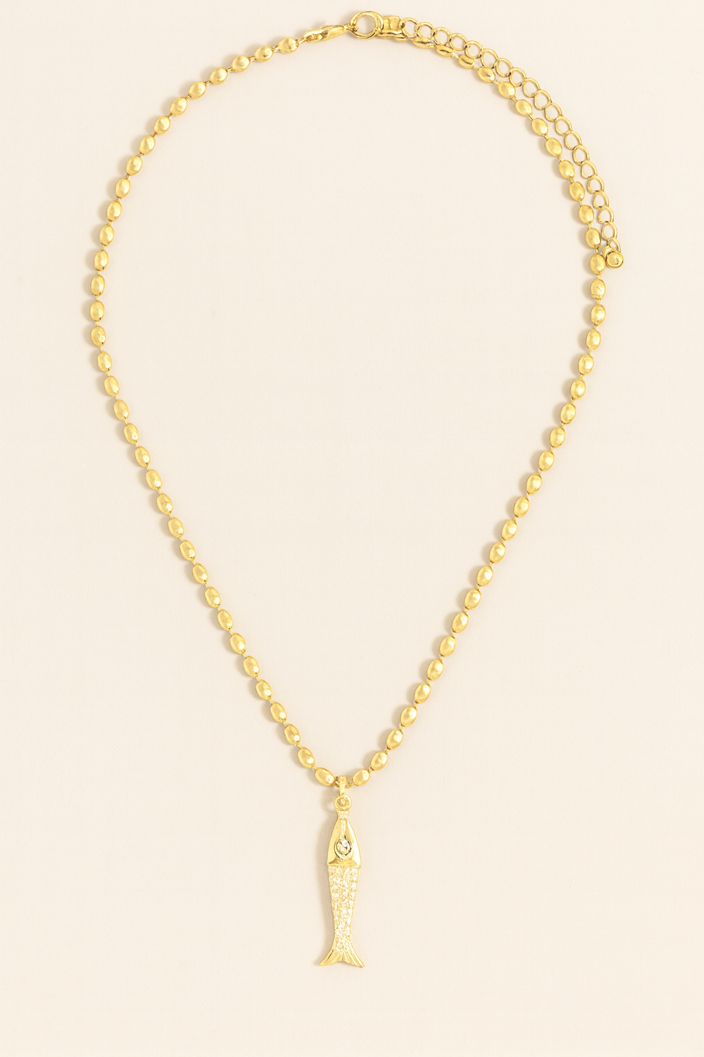 Golden Fish Beaded Necklace