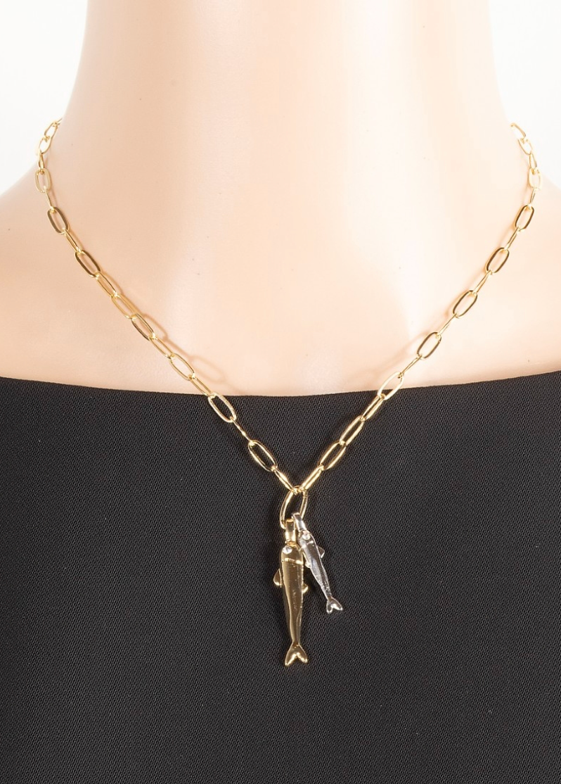 Fortuna Duo Fish Necklace