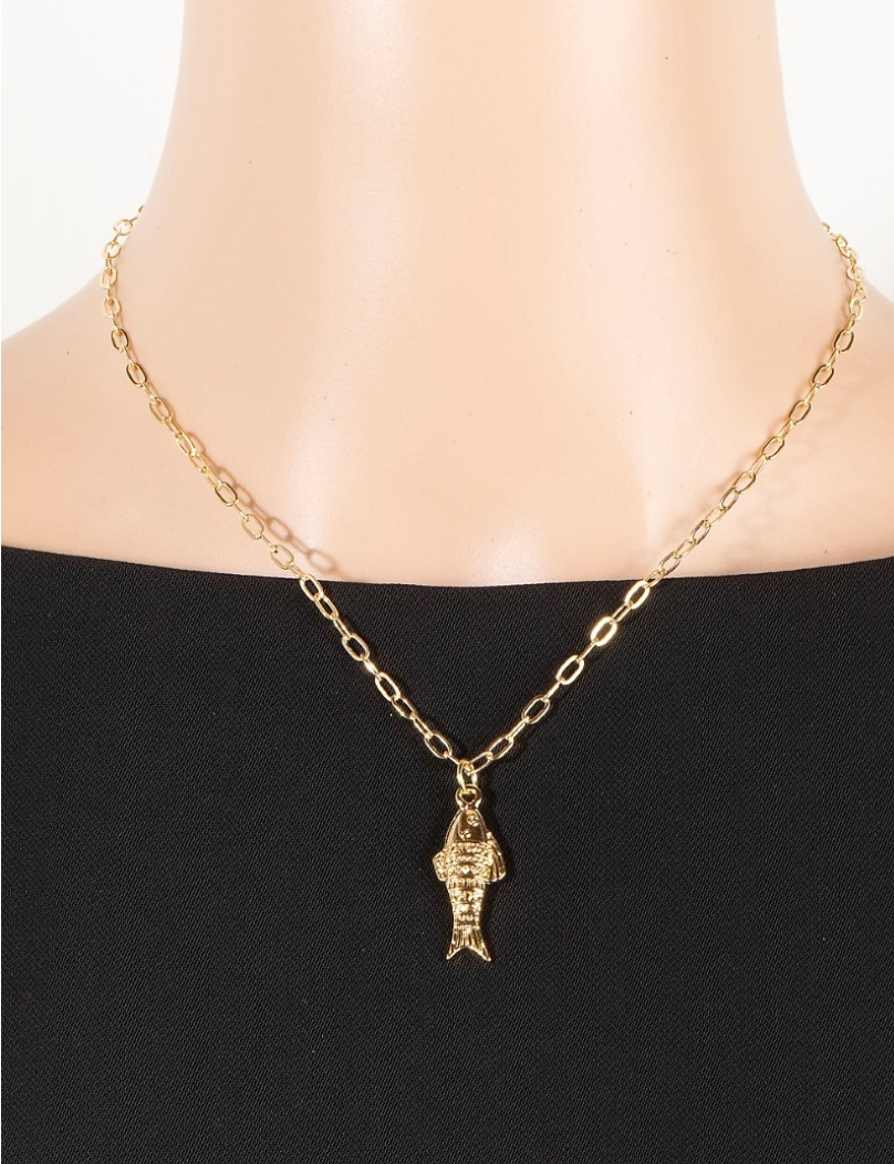 Dainty Fish Pendant Necklace