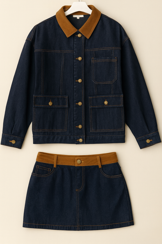 The Contrast Denim Set