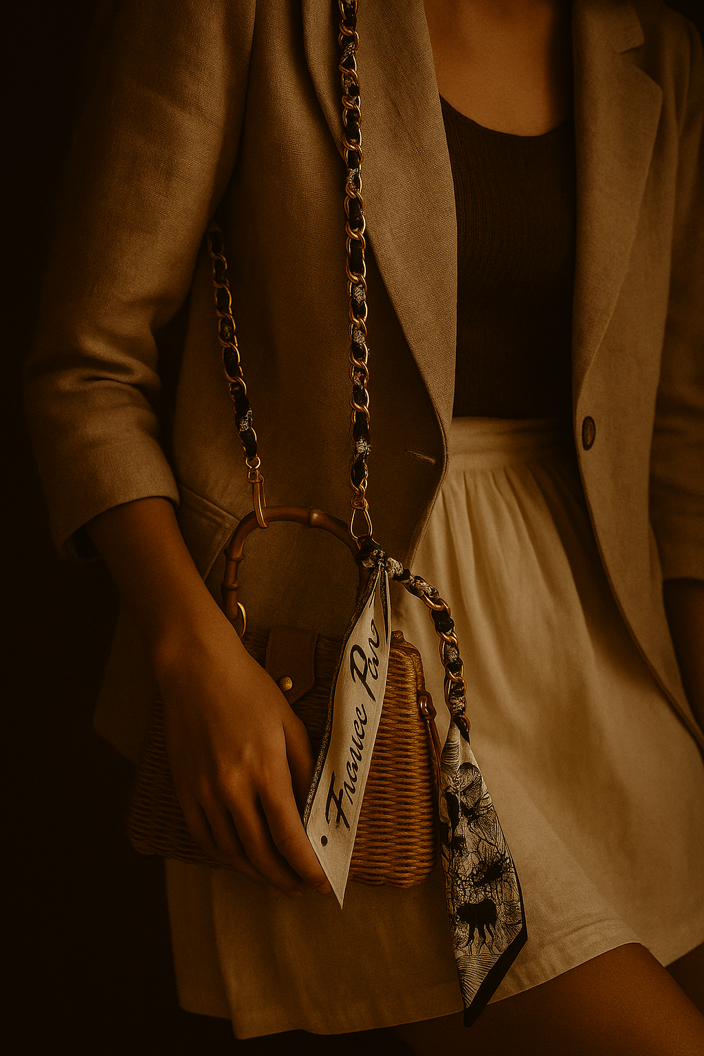 Silk Noir Crossbody Phone Chain